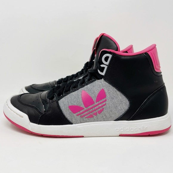 adidas | Shoes | Adidas Midiru Court 2 Trefoil Court Trainers Black Pink  High Top Sneakers | Poshmark